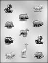 Mini Zoo Animals Chocolate Mould